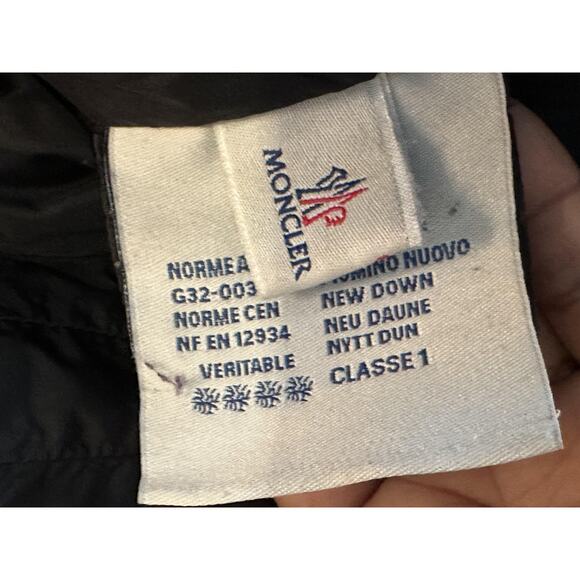 Moncler Down Puffer Jacket Womens XS 0 Black Hooded Zip Pockets Logo Patch - Picture 10 of 13